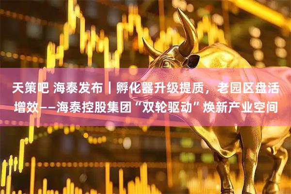 天策吧 海泰发布｜孵化器升级提质，老园区盘活增效——海泰控股集团“双轮驱动”焕新产业空间